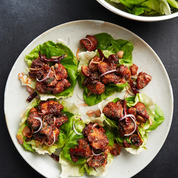 Fried Chicken Laab San Choy Bow