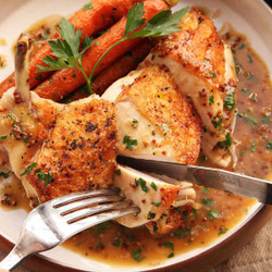 Pan-roasted Chicken Breasts With Bourbon-mustard Pan Sauce