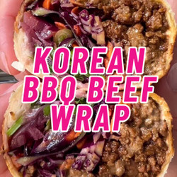 Korean Bbq Beef Wrap With Crunchy Slaw &amp; Sriracha Yogurt