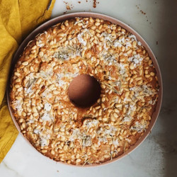 Lemon Olive Oil Cake with Pine Nuts and Rosemary