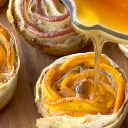 Peach Phyllo Roses