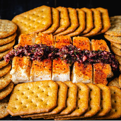 Smoked Cream Cheese With Cranberry Jalapeño Salsa