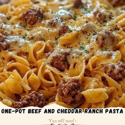 One-pot Beef And Cheddar Ranch Pasta