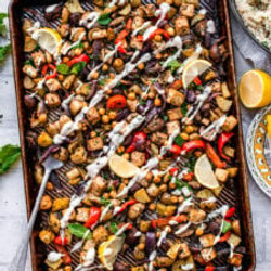 Mediterranean Sheet Pan Tofu or Chickpeas