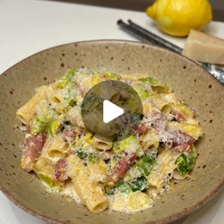 Creamy Bacon &amp; Sprout Pasta