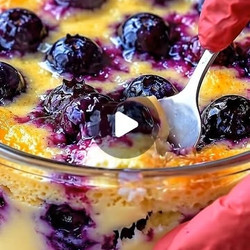 Blueberry Custard Pudding Cake