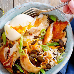 Schnell &amp; Einfach: Reis-bowl Mit Hähnchen Und Ei