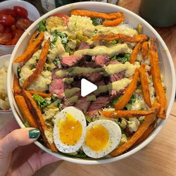 Pittsburgh Salad With Sweet Potato Fries