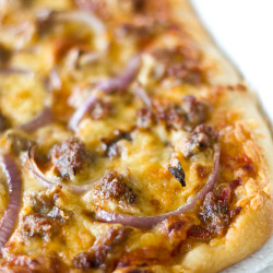 Smoked Gouda Pizza With Italian Sausage