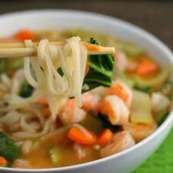 Rice Noodle Soup With Shrimp