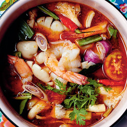 Spicy &amp; Sour Soup With Shrimp &amp; Tom Yum Paste