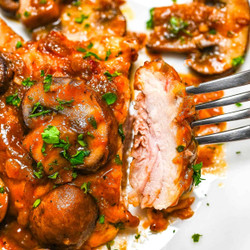 One pot chicken Thighs with mushrooms