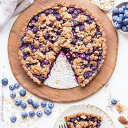 Blueberry Crisp Tart With Oat Crust