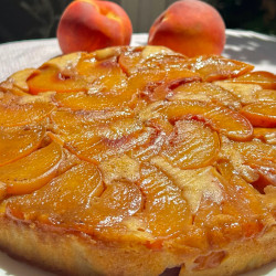 Caramelized Peach Upside-down Cake