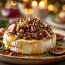 Warm Baked Brie With Figs And Pecans