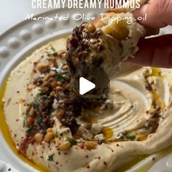 Marinated Olives Dipping Oil And Creamy Dreamy Hummus