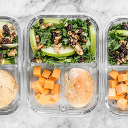 Apple Dijon Kale Salad Meal Prep