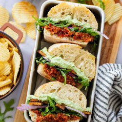 Spinach Ricotta Tempeh Sandwiches