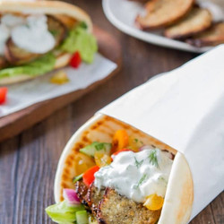 Greek Turkey Gyros With Tzatziki Sauce