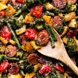 Sheet Pan Sausage And Veggies