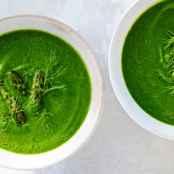Asparagus, Spinach And Leek Soup