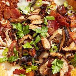Roasted Mushroom &amp; Bacon Dutch Baby