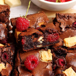 White Chocolate Raspberry Brownies