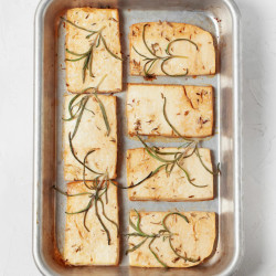 Lemon-marinated Baked Tofu Slices