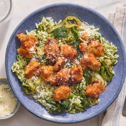 Creamy Chipotle Chicken With Cilantro Rice &amp; Cotija Cheese