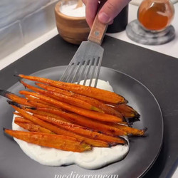 Mediterranean Charred Carrots With Lemon Whipped Feta