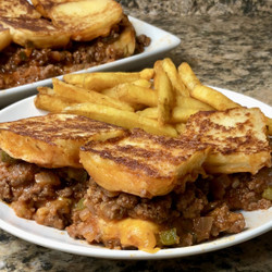 Grilled Cheese Sloppy Joe Sliders