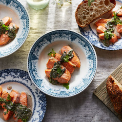 Salmon In Sorrel Sauce