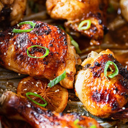 Oven Baked Honey Soy Chicken Thighs And Drumsticks