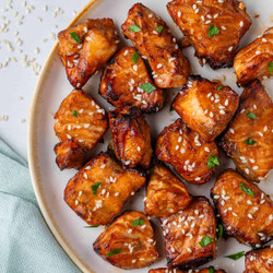 Air Fryer Salmon Bites (savory And Sweet Soy Marinade)