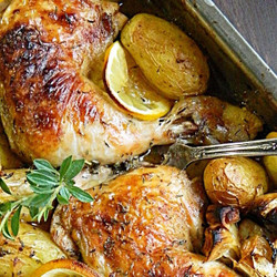 Roasted Lemon Herb Chicken w/ Potatoes