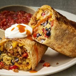 Chorizo, Potato, And Bean Breakfast Burritos