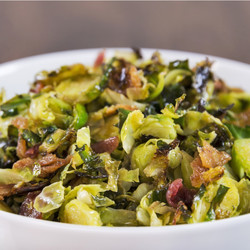 Sautéed Shaved Brussels Sprouts With Shallots And Almonds