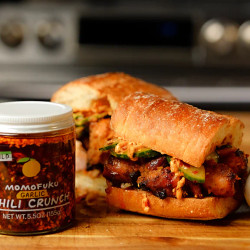 Garlic Chicken Skewer Sandwich
