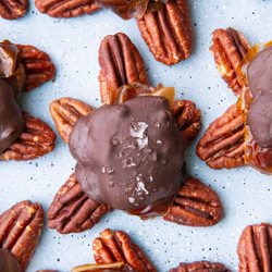 Chocolate Turtles With Pecans And Dates