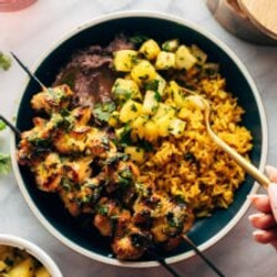 Cilantro Orange Chicken With Rice And Beans