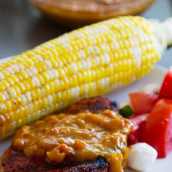 Spice-rubbed Pork Chops With Mustard Bacon Barbecue Sauce
