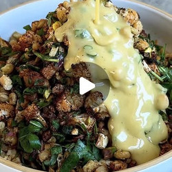 Roasted Cauliflower Salad With Crispy White Bean Crumble
