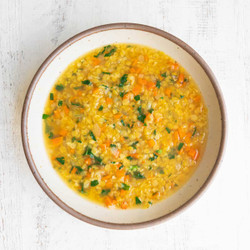 High-protein Red Lentil Soup With Carrots Recipe