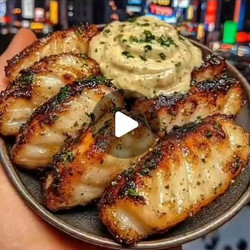 Lemon Butter Fish Bites With Garlic Aioli