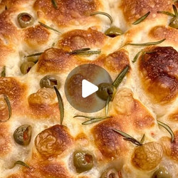 Homemade Rosemary &amp; Olive Focaccia