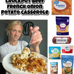 ✨Crockpot Beef French Onion Potato Casserole✨