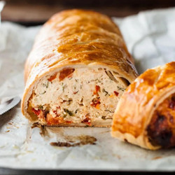 Chicken Meatloaf Wellington With Sun Dried Tomatoes