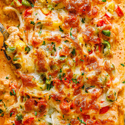 Creamy Baked Fajita Chicken Casserole