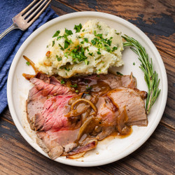 Beef Top Round Roast With Onion Gravy