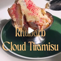 Rhubarb &amp; Vanilla Cloud Tiramisu